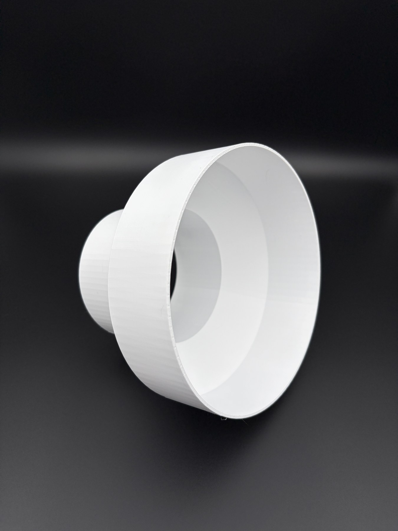 Ventilacijski adapter 150 na 100 mm, pogled odozgo